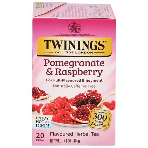 Twinings Pomegranate & Raspberry Herbal Tea Individually Wrapped Bags