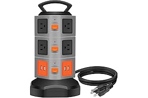 Introducing Power Strip Tower, the Ultimate Powerhouse: Swivel Smartly with Bell and Howell