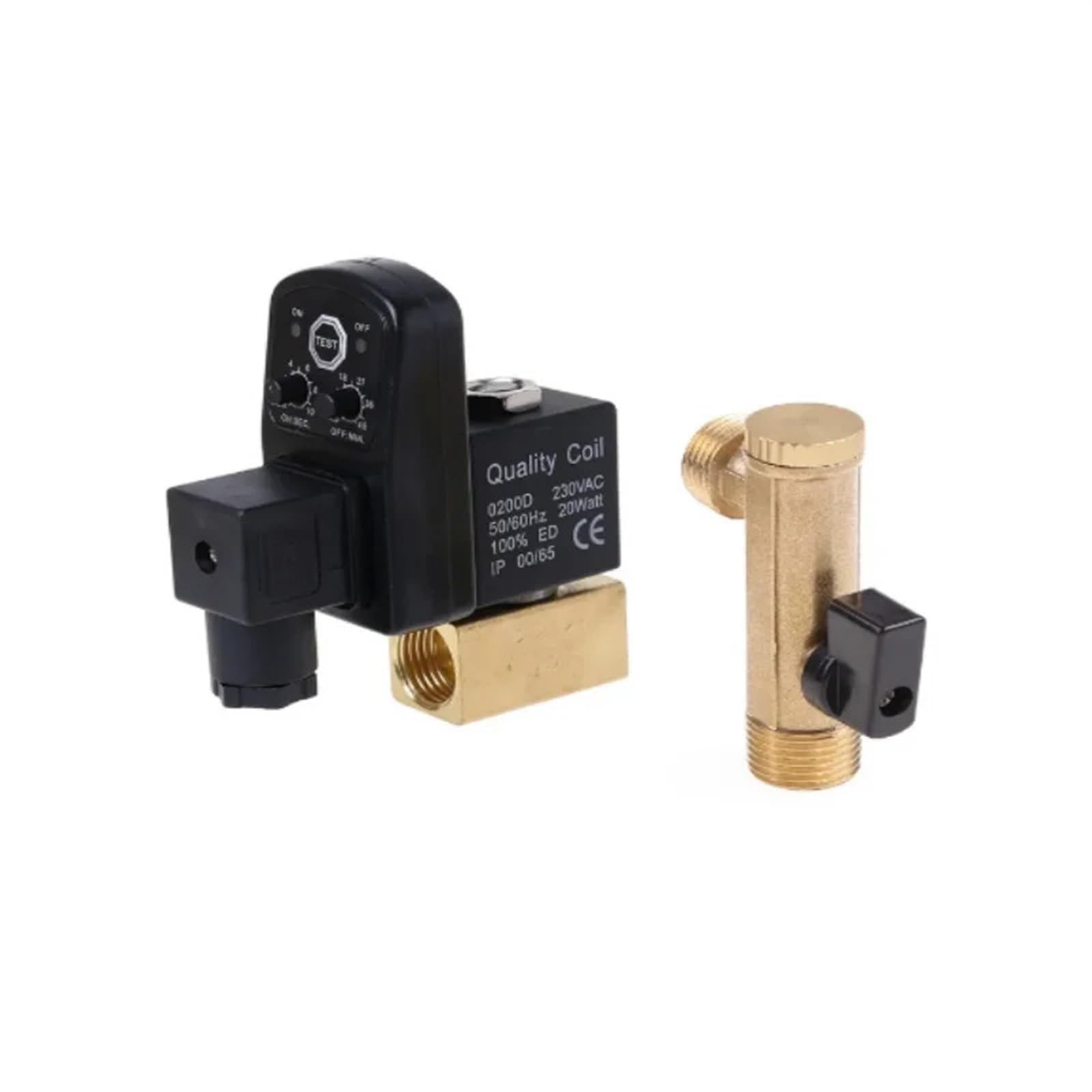 Separated Type DC24V/AC220V/380V 1/2" Automatic Timer Compressor Condensate Drain Timer Solenoid Valve(G-DC24V)