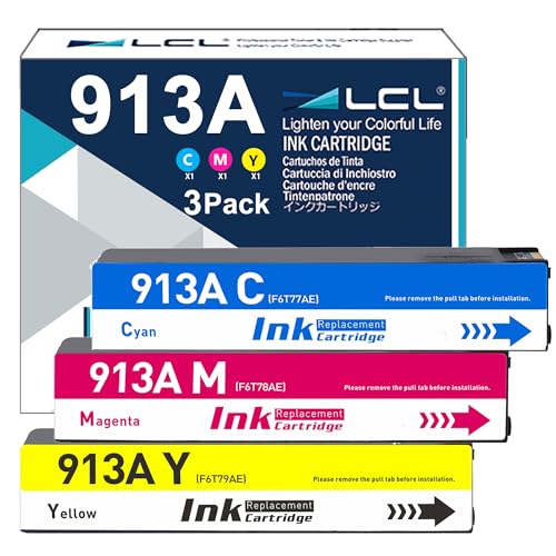 Cartouche d'encre 913A de couleur pour imprimante HP PageWide Pro 577dw de bureau