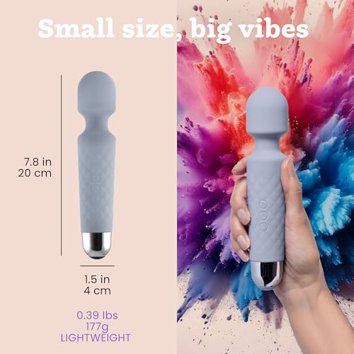 Image of Oliver James Wand Vibrator Sex Toy - 20 Patterns 8 Speeds Long Battery Life | Discreet Adult Toy Vibrating Dildo 6 Hour Battery Life Waterproof USB Rechargeable G Spot Vibrator for Deep Intense Pleasure