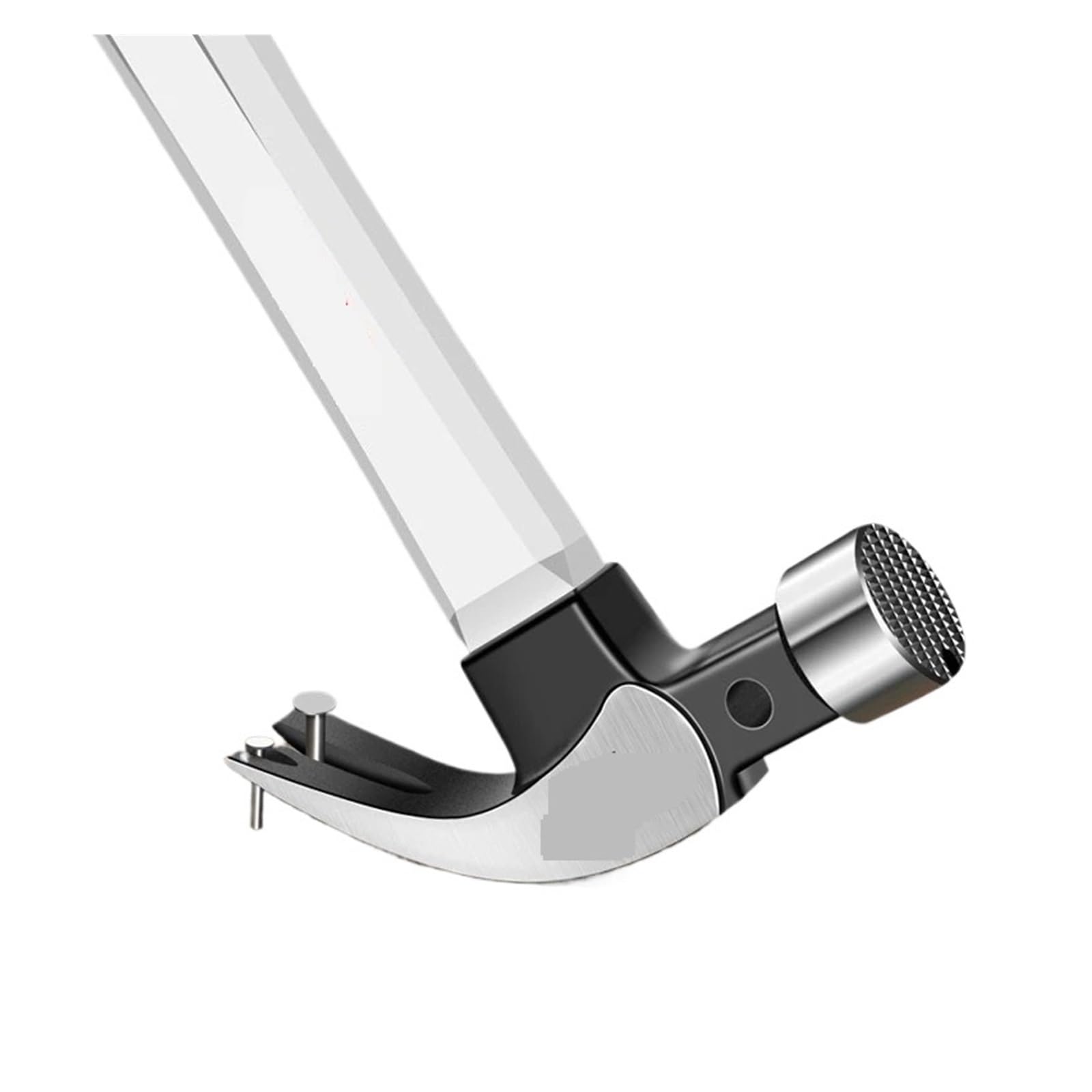 martillo Martillo de acero inoxidable, martillo integrado for carpintería, martillo especial for uñas, herramienta pequeña con mango de fibra, martillo de garra for el hogar(13Oz Square head)