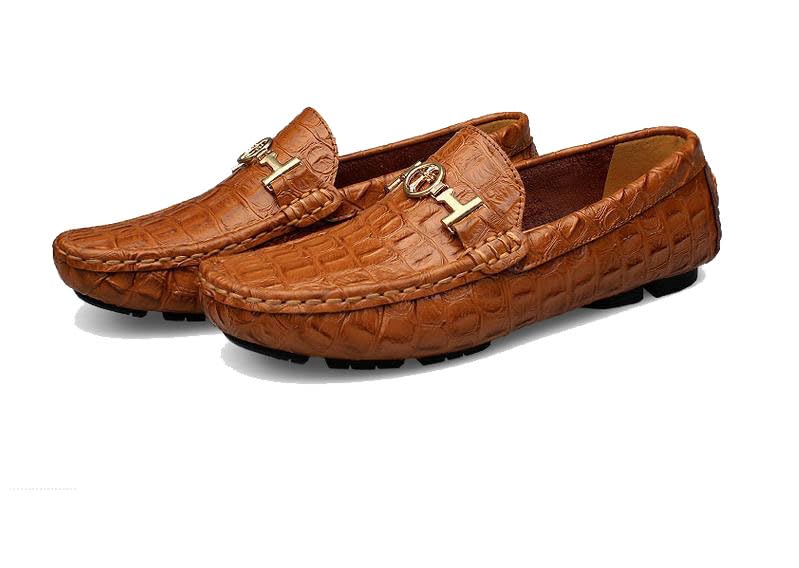 Mens' Leather Loafers Slip-Ons Casual Driving Flat Walking Moccasin Business Boat Shoes Fashion Slipper