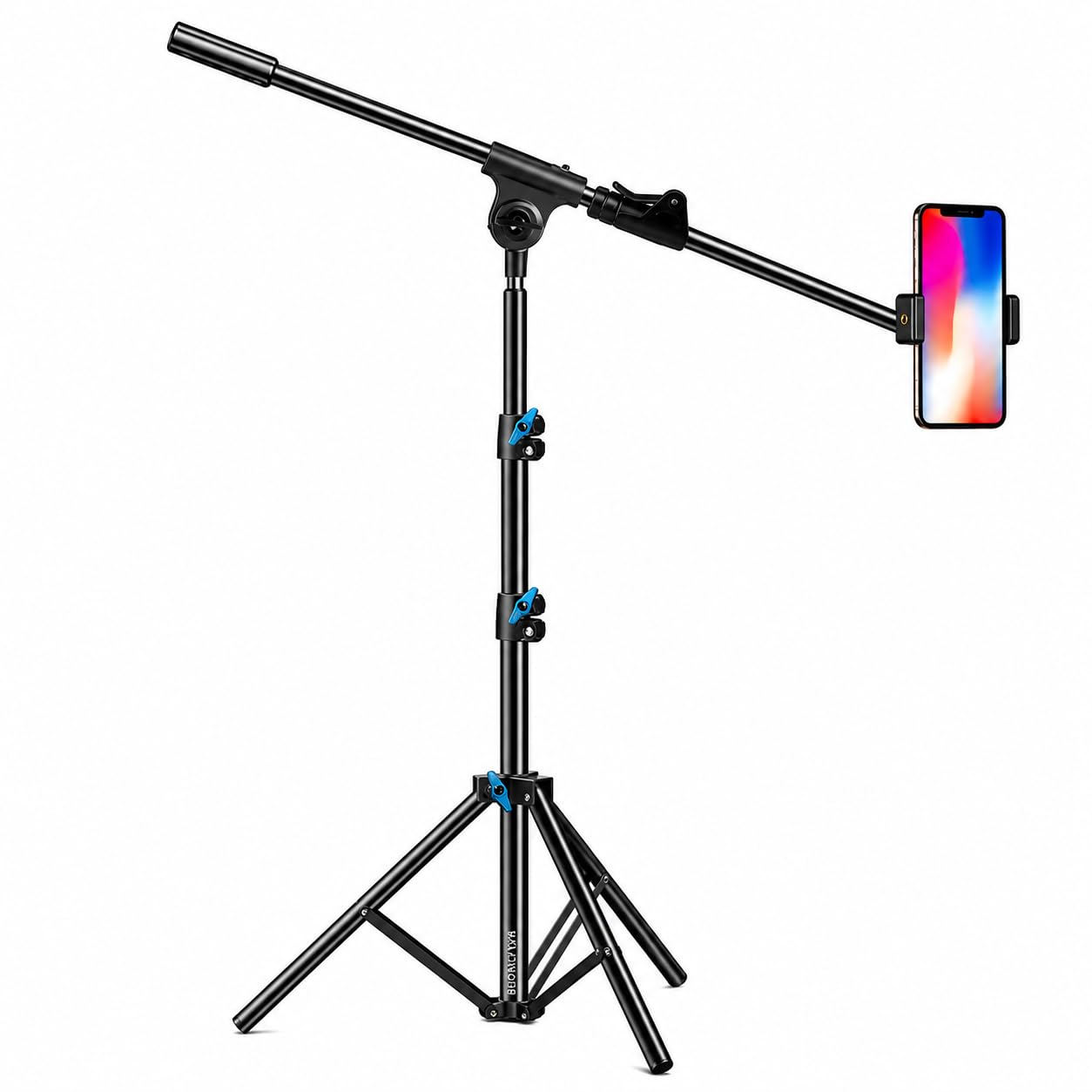 Brolaviya 360-Degree Tripod with Telescopic Crossbar Long arm Stick, 230cm top Height, Portable, for Photography & Videography, Ideal for Live Streaming, Overhead Tripod Stand with Mobile Bracket-picture-23