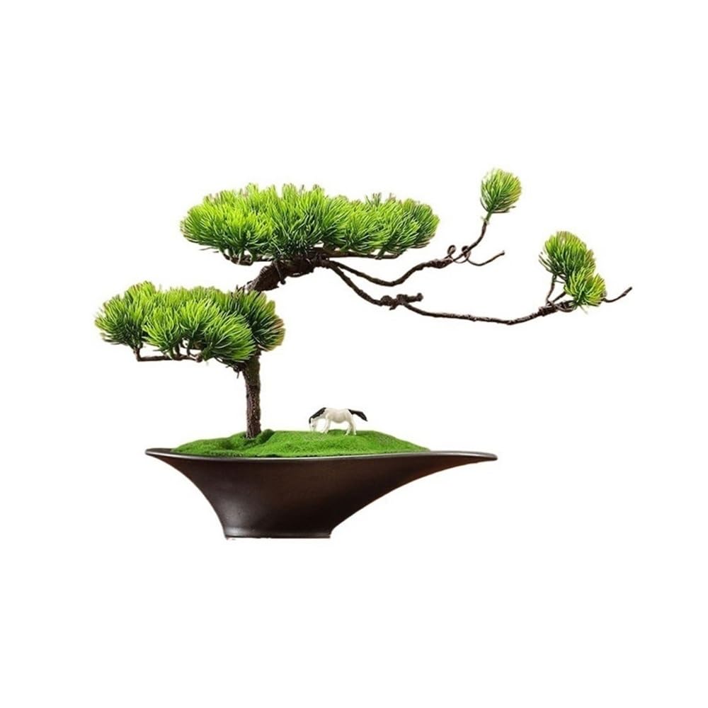 CHENGAIJIAN Artificial Bonsai Tree, Artificial Bonsai Tree Fake Plants for Home Decor, Living Room Bookshelf Table Decor