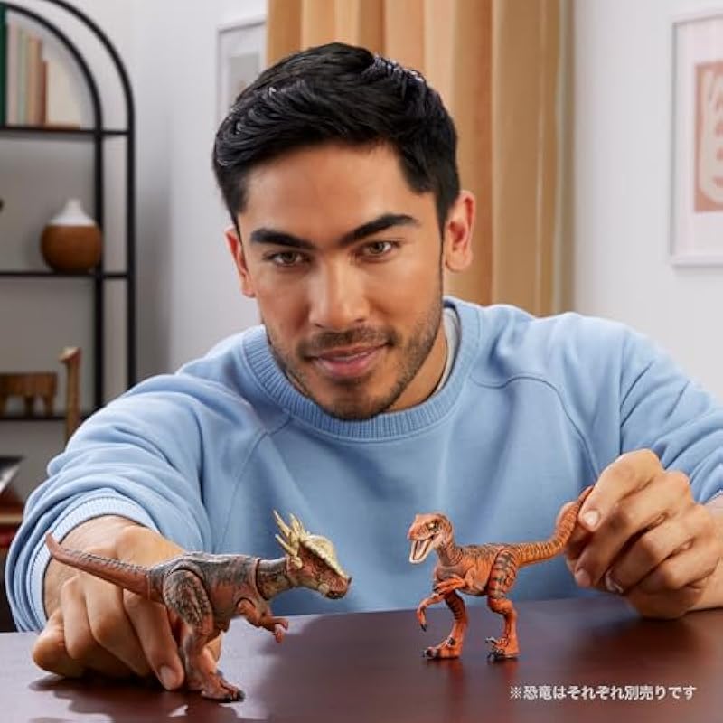 Mattel Jurassic World Hammond Collection Velociraptor Tiger Kids Figure Dinosaur Toy Moving May Longer : 약. 19.8cm 오렌지 JDJ09 상세이미지 2