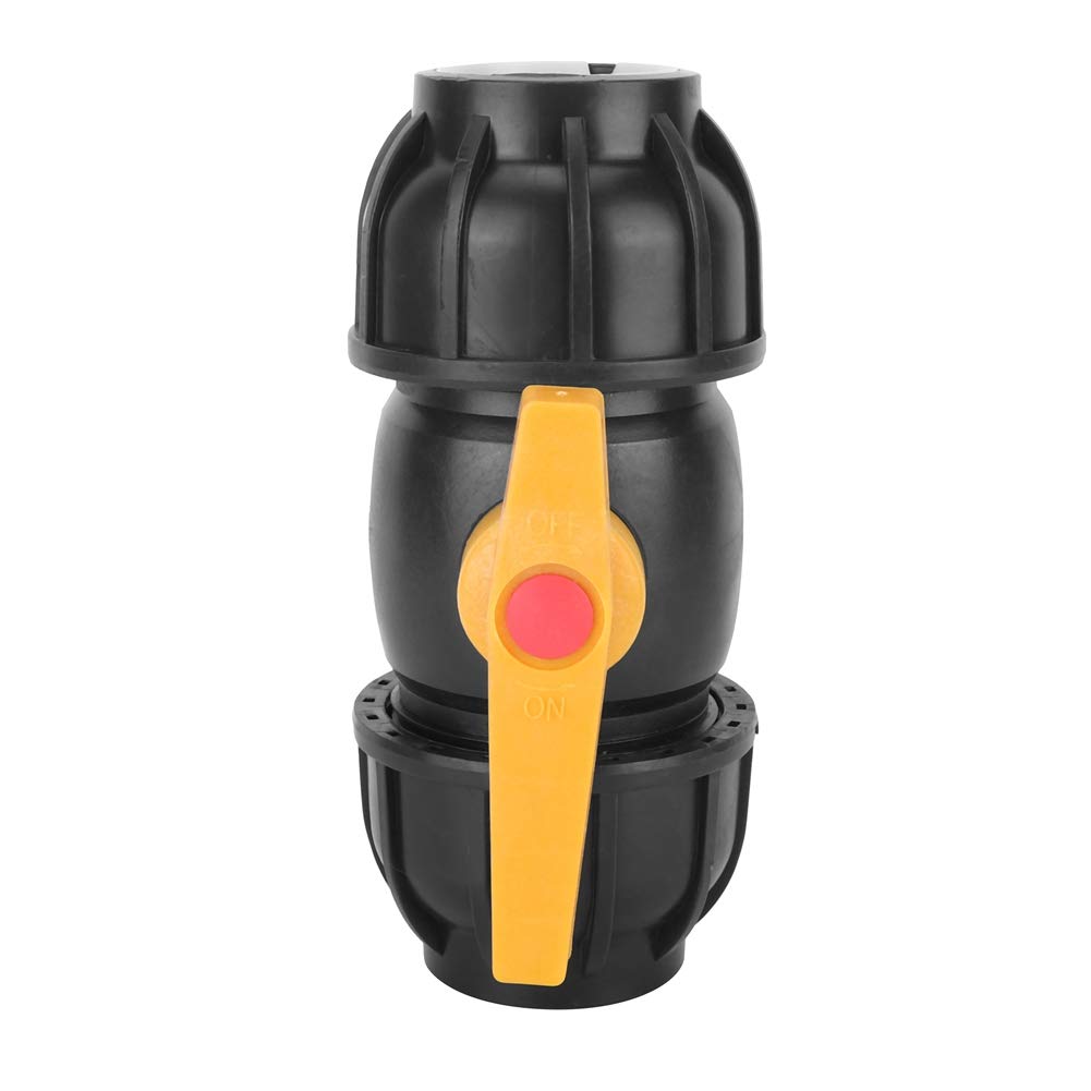 Ball Valve Shut Off Switch,Push to Connect Valve,Push-Fit Port Ball Valve for Hot and Cold Water,PE Plastic 50mm Diameter Connector Water Pipe Fitting Accessories,50mm Ball Valve