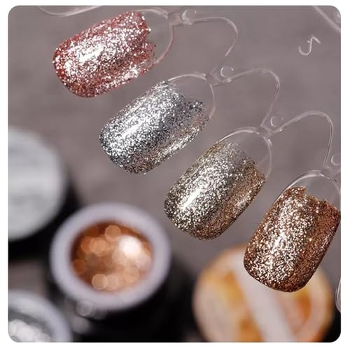 Kit de Esmalte Gel para Arte en Uñas 8mL Brillante Plata miniatura 5