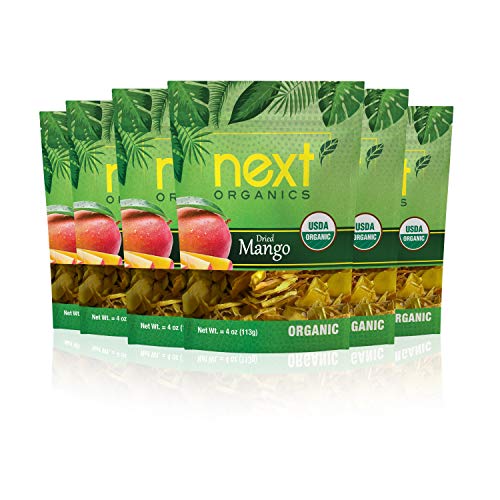 Next Organics Organic Dried Fruit, Mango, 4 Ounce, 6 Count