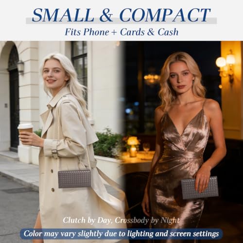 Image of U+U Small Crossbody Bags for Women, Cell Phone Purse Mini Clutch Bag with Removable Chain, Card Slots - Lightweight Purse