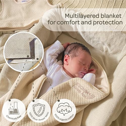Image of Faraday Baby Sack & Blanket, EMF Wearable Blanket, WiFi Blocker, Pregancy Blanket, Unisex, 6-18 Months, Beige