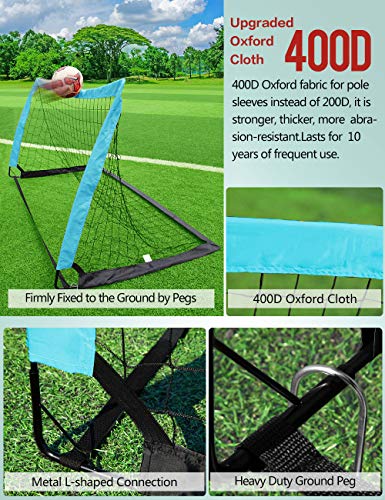 Happy Jump Soccer Goal Soccer Net for Kids Backyard 6\'6\"x 3\'3\", 1 Pack