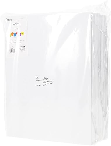 EBL Foam Sheets 9x12" 0.236 in 15pc Blanco