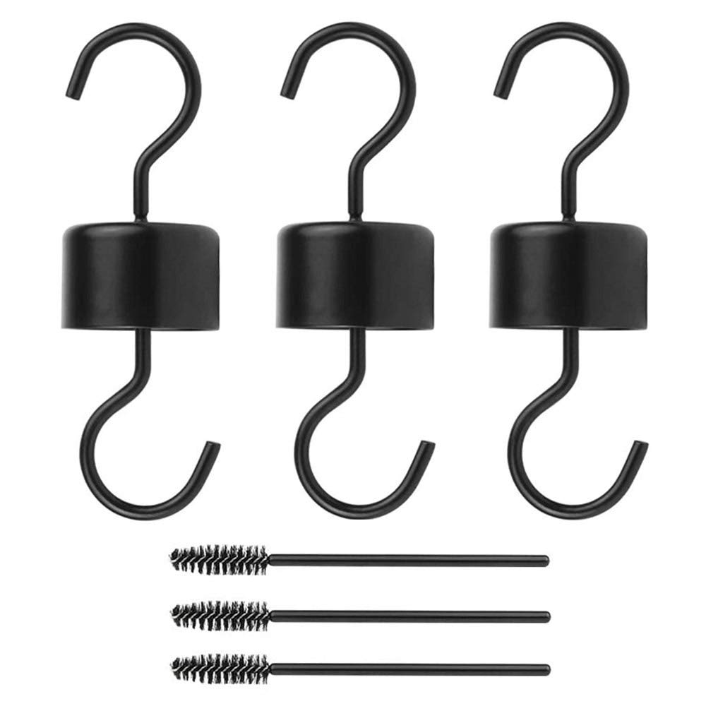 3 Pack Hummingbird Feeder Accessory Hooks, Moat Hooks for Hummingbird Nectar Feeders, with 3 Clean Brushes (Black)