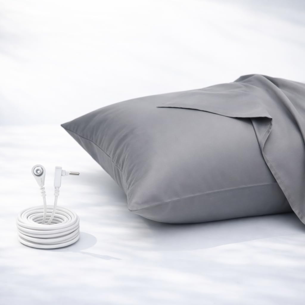 Groundluxe Gray Grounding Pillowcase In With 15 Foot Cord - Queen Size