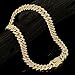 JUNVirtuous Cuban Link Chain Mens Iced Out Miami Cuban Necklace Silver/Gold Bling Diamond Hip Hop Jewelry for Women