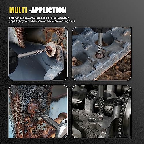 TOPEC 7 Piece Easy Out Bolt Extractor