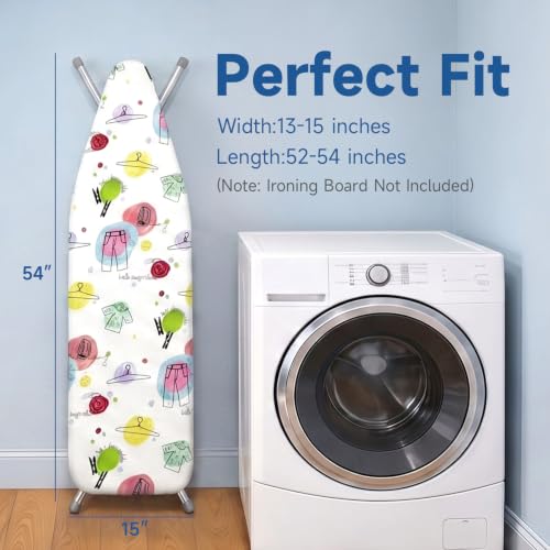 Image of Whitmor Deluxe Ironing Board Cover with 6mm Fiber Pad Fits 15 x 54 In