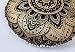 Popular Handicrafts Large Hippie Mandala Floor Pillow Cover - Cushion Cover - Pouf Cover Round Bohemian Yoga Decor Floor Cushion Case- 32" Black Gold