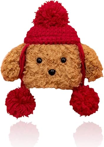 Yatchen Plush Case for AirPods 2/1,Cute Fluffy 3D Cartoon Animal Teddy Bear for Airpods 2nd 1st Generation Furry Hairy Soft TPU Cover Warm Charging Box with Keychain Protector for AirPods 1&2