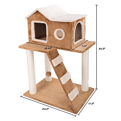 Árbol para Gatos de 35in con Escalera y Juego Sisal miniatura 2