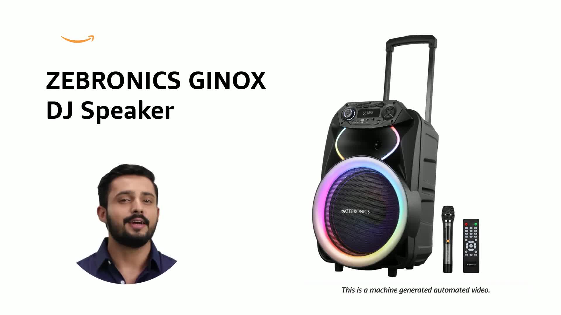 ZEBRONICS GINOX Party Trolley DJ Speaker, 80W, Upto 7h Battery