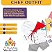 Chef Outfit for Stuffed Animals – Fits Most 14-16 Inch Plush Teddy Bear Clothes Set with Hat, Apron & Jacket – Dress-Up Costume for Build-A-Bear, Make-Your-Own Plush Toys