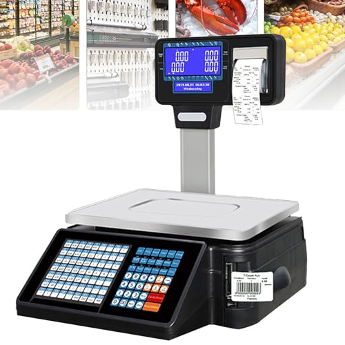 Báscula electrónica con impresión doble uso comercial miniatura 1