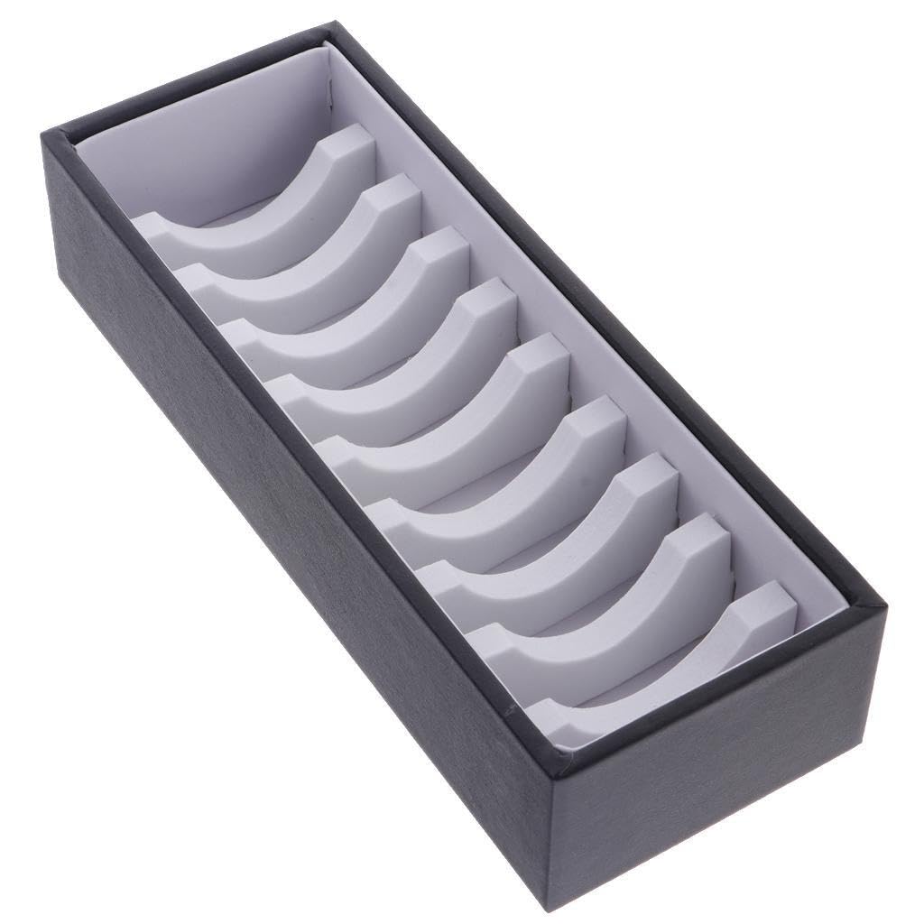 TWISAXC Sleek Bracelet Jewelry Showcase With 10 Slot Counter Display Box Elegant And Practical For Bangles Durable Bracelet Organizer Room Showcase 10 Sots, White, 24x9x5cm