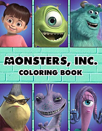Monster inc, Coloring Book: Over 50 Coloring Pages About Monster inc, Characters. A nice large size (8.5x11 inches) for kids to enjoy while coloring
