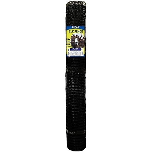 Tenax 2A150107 ELK Fence, 8' x 100', Black