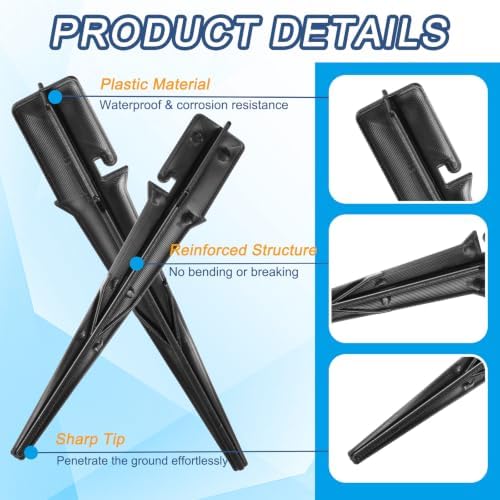 VIAPUICE Reinforced Light Stakes Replacement 5.8" - 20 Pcs Landscape Lighting Stake(for 0.9x0.9 Pole) Plastic Waterproof for Outdoor Backyard Garden Pathway Lighting Fixture, Cross-Shaped - 3