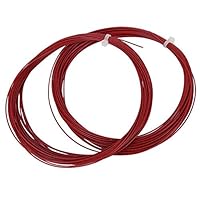 Keenso 2 STK. Badmintonschläger-Saite 10 m hohe Flexibilität Badminton-Schnur-Trainingsschläger Schlägerschläger Badminton-Reparaturzubehör(rot)