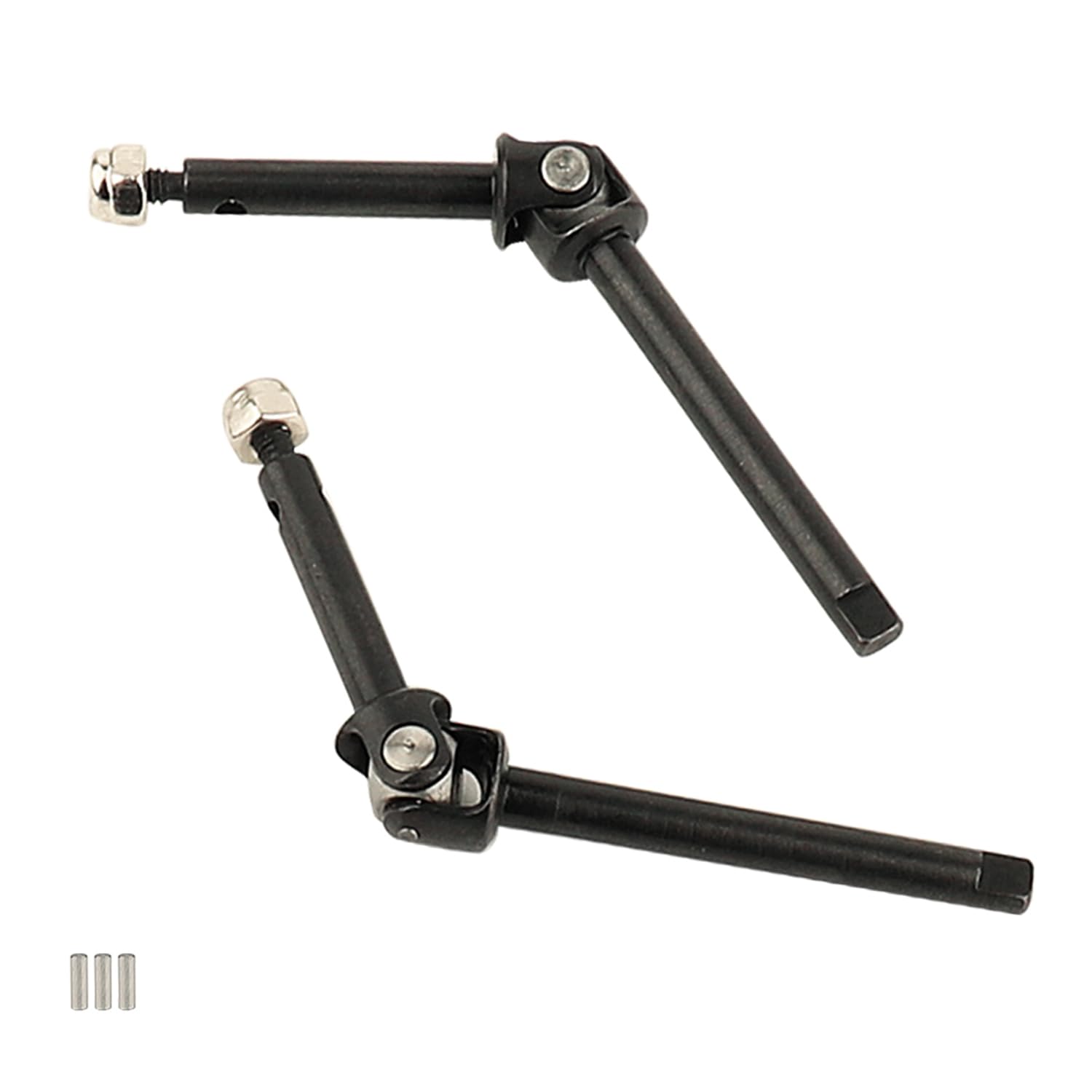 RZXYLRC 2PCS Steel Front Straight Axle CVD Drive Shaft for 1/24 RC Crawler Car Axial SCX24 Deadbolt C10 Gladiator Bronco Wrangler Model Upgraded Part (Extended Version(53.5mm))