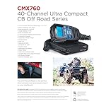 Uniden CMX760 Bearcat Off Road Series Compact Mobile CB Radio, 40-Channel Operation, Ultra-Compact for Easy Mounting, Large 7-Color Backlit LCD Display on Mic with Built-in Speaker Mic, Black - Image 2