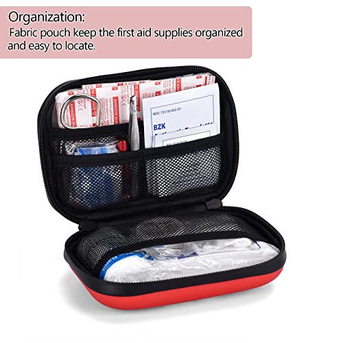 Image of Mini Durable First aid kit -Small Hard Shell Medical Kit for Home, Businesses -Waterproof EVA Emergency First Aid Supplies -Perfect for Boat, Sports, Car, Hiking, First Aid Kit Bag, Survival kit