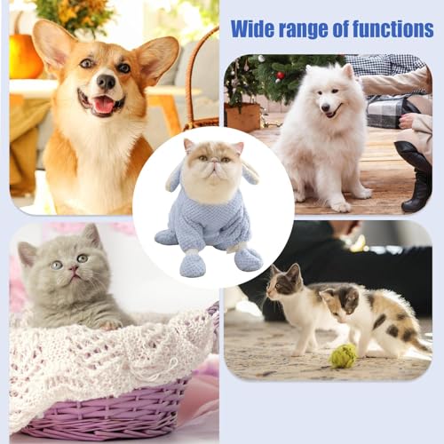 Hunde-Bademantel – Korallen-Fleece-Handtuch mit Fußschlaufe, Reißverschluss-Design, Haustierkostüme, Katzenbekleidung und Zubehör für Weihnachten, Muttertag oder Valentinstag
