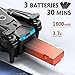 FLYVISTA Cool Mini Drone with Camera for Kids Adults Beginners, 1080P FPV Camera Remote Control Drone for Kids with 3 Batteries, One-Click Take Off/Landing, Altitude Hold, Headless Mode, 360° Flips, 3-Gear Speeds , Emergency Stop, Toys Gifts for Adults Beginner and Kids