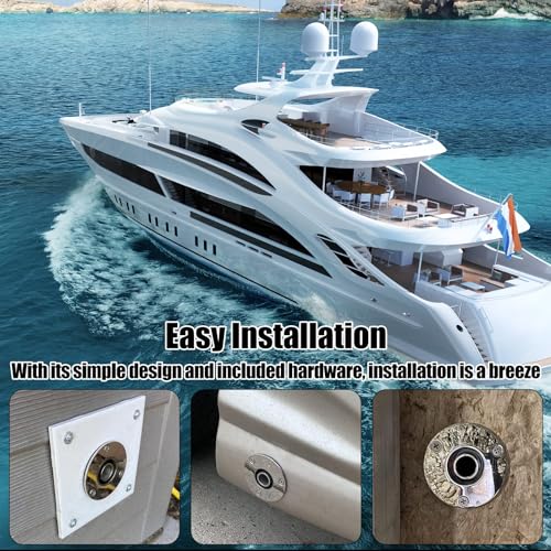 Image of 316 Stainless Steel Thru Hull Exhaust Fitting, 24mm /0.94inch, Silver, Screw-In, Boat Marine Fitting Tube Anti Rust Diesel Heaters Exhaust Pipe Car