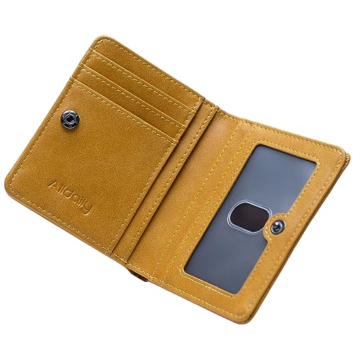 Image of Alldaily Small RFID Wallet for Women Slim Compact Bifold Pocket Ladies Travel Mini Purse (Yellow)