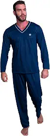 Pijama MVB Modas Longo Adulto Masculino Manga Comprida E Calça