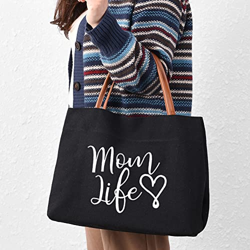 Kifasyo Mom Mama Bag Mother Gifts Momlife Tote For Hospital, Shopping, Beach, Travel #TOP1