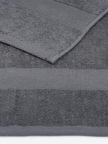 Image of MOCA by Monte Carlo Cotton 380 GSM Bath Towel Pack of 2(140 x 70 CM) - Grey (2)
