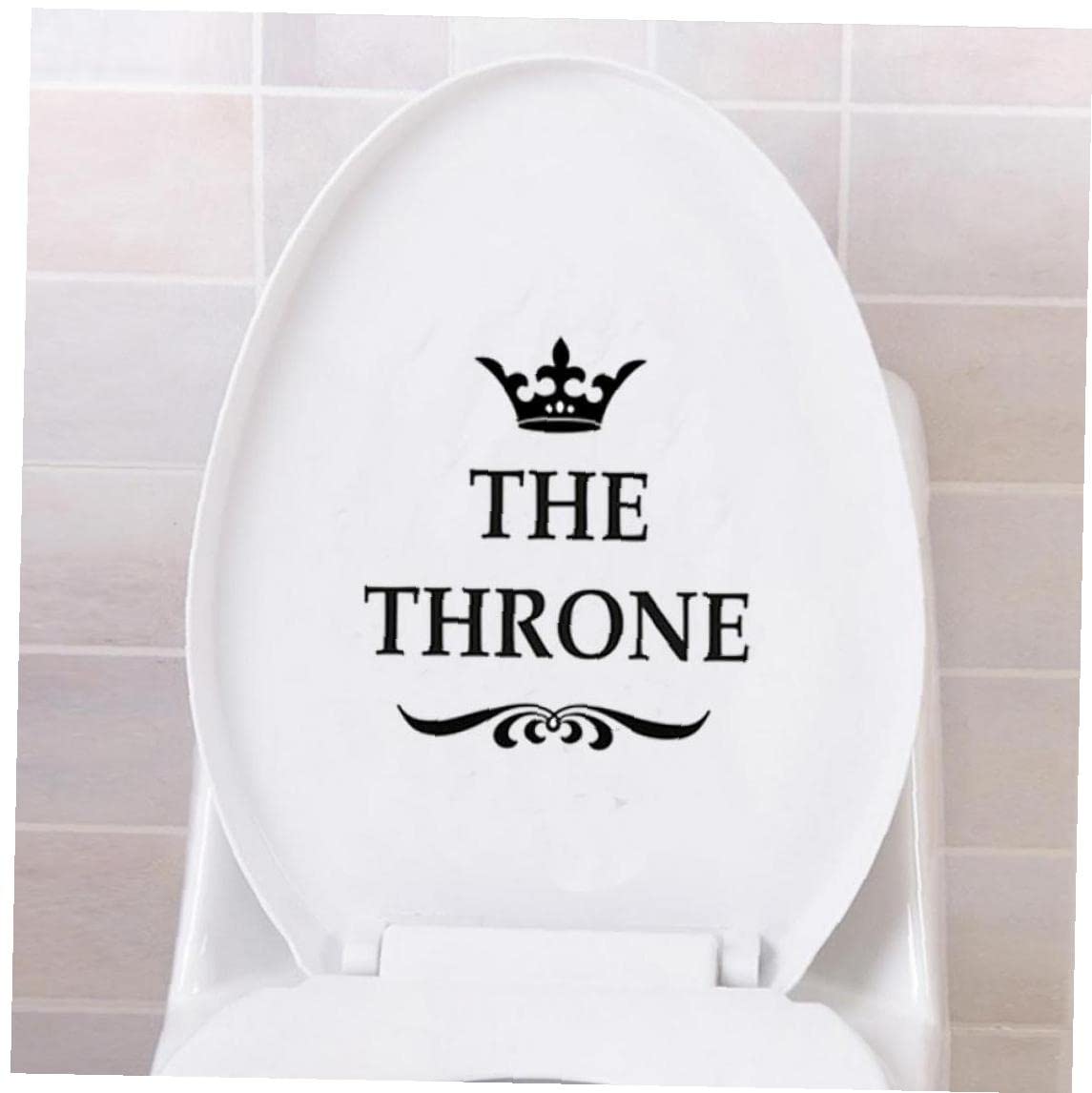 Zonster the Throne Toilet Wall Sticker Toilet Seat Decal Wall Art Diy Mural Decor for Bathroom Kitchen Home Background