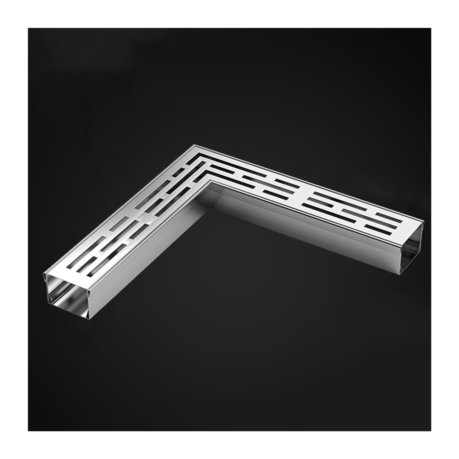 GLDYTVF Metal Garden Drainage Channel with Grate Slim Design for Outdoor & Indoor Use: Patio Garden Driveway Sidewalk Floor Drainage (25x10x4CM)