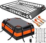 FIVKLEMNZ Roof Rack Basket + Roof Bag