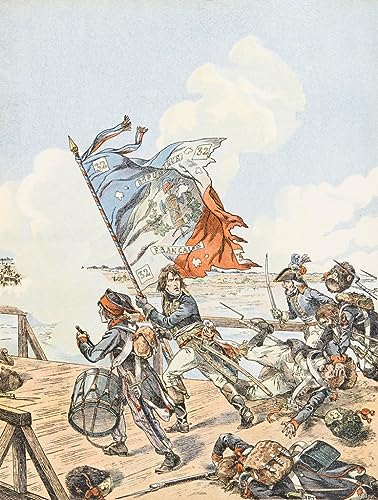 Portrait d'art Napoléon Bonaparte au pont d'Arcole toile 60x90
