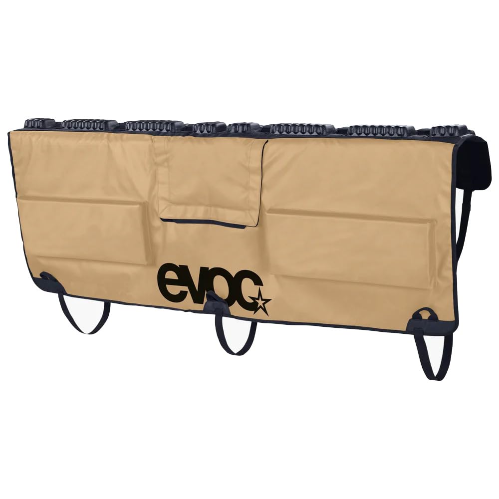 EVOC TAILGATE PAD Mountain bike transport for pickups, (transport bag for max. 6 bikes, camera flap, fork tube padding, size: XL), sand