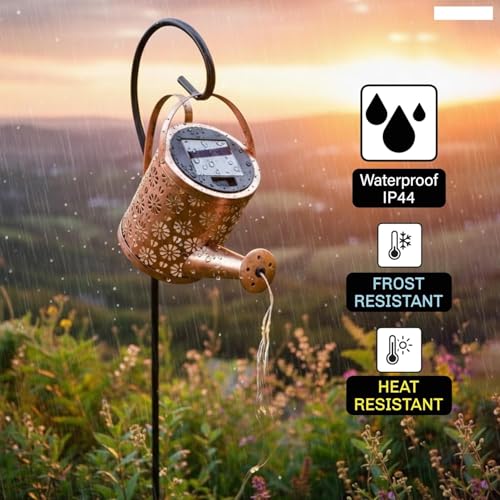 Image of CBK Solar Light Outdoor Garden Decor Watering Can Hanging Waterproof LED Decorative Kettle Shower String Lamp for Table Yard Pathway Gardening Gifts
