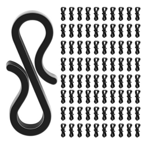 BOGEEL 120pcs Multipurpose S Shaped Gutter Hook for Easy Setups of Outdoor Christmas Light and Household Ornaments Use